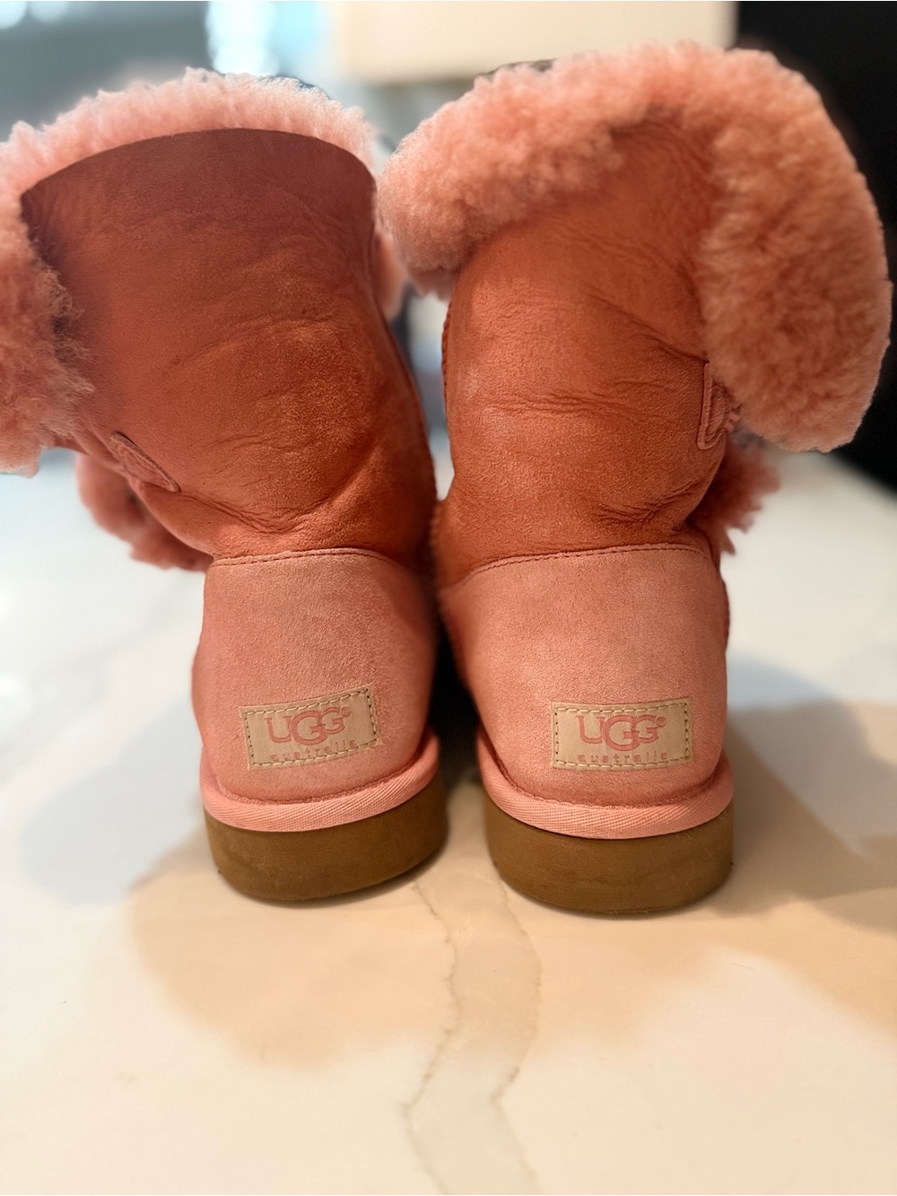 Ugg Pink Bailey Button shirt boot
